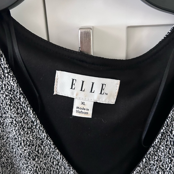 Elle Women's Long Sleeve Black and Gray Dress - Picture 2 of 4